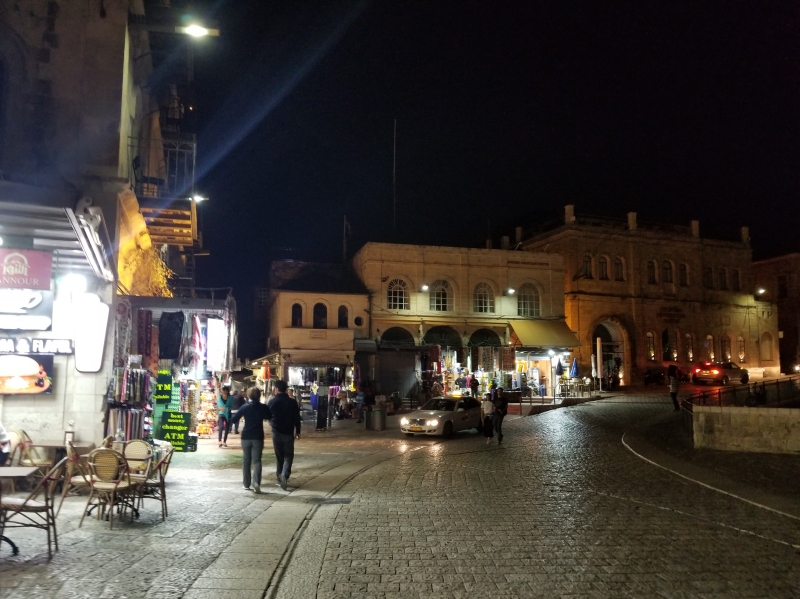 イスラエル旅行・夜のエルサレム旧市街